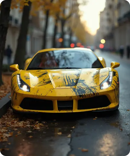 Wrapped Ferrari